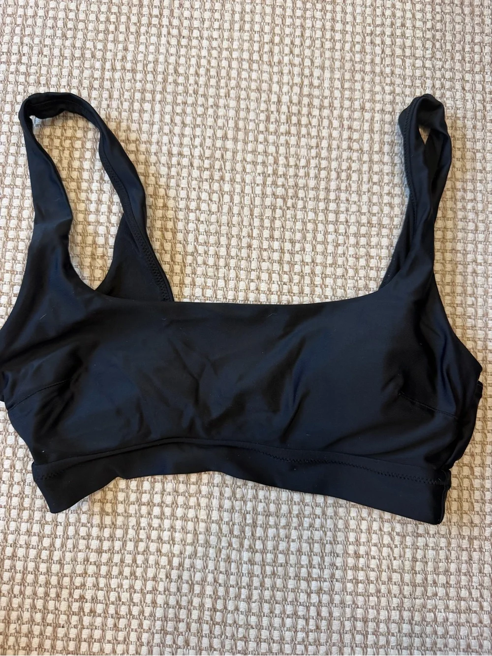 aerie Black Scoop Bikini Top